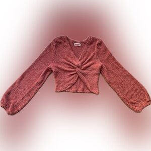 NWOT Altar’d State Fuzzy Cropped Sweater Size S